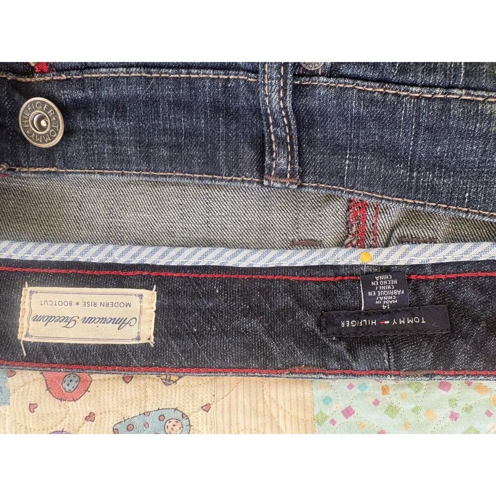 Tommy Hilfiger Women's American Freedom Boot blue bootcut jeans Size 14 - Picture 2 of 6